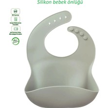 Silikon Beslenme Seti Silikon Vakumlu Kapaklı Mama Kasesi , Silikon Önlük, Çatal ve Kaşık