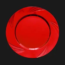 6lı Mika Tabak 10 Inç Kırmızı