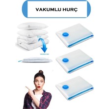4 Adet Premium Vakumlu Yorgan,yastık,giyim,battaniye Hurcu
