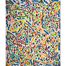 Parti 2022 Ispanya Tuval Üzerine Akrilik 65X54CM Toy Deniz