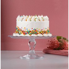 Paşabahçe Patisserie Cam Ayaklı Kek Standı 26,5 cm x 12 cm Şeffaf BPA İçermeyen Tasarım 96953