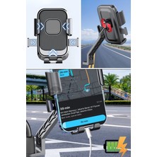 Motor,motosiklet,bisiklet ,scooter Için 360 Derece Dönebilen Dikiz Aynası Versiyonu Telefon Tutucu