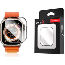Zore Apple Watch Ultra 49MM  Alm-01 Metal Çerçeveli Ekran Koruyucu