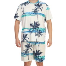 6417 Erkek Desenllı Deniz Yaz Takımı