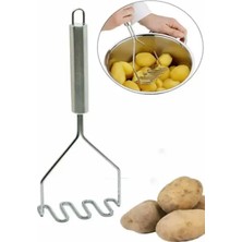 Pratik 23 cm Lüks Paslanmaz Metal Patates Ezici Patates Ezici Püre Yapıcı