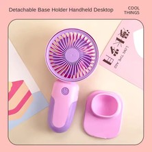 Mini Fan Taşınabilir USB Masa ve El Fanı Şarj Edilebilir Mini Soğutucu Pervane Vantilatör Kademeli