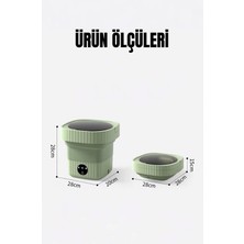 Katlanır Mini Çamaşır Makinesi Pembe Taşınabilir Retro Silikon Çorap Iç Çamaşırı Yıkayıcı 10 Lt