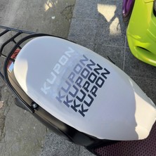Kupon Beyaz Desenli Penye Motosiklet Kılıfı - Motor