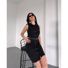 Nidam Butik Gömlek Yaka Elbise