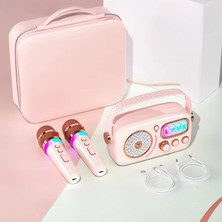 Zealsound Karaoke Hoparlör Seti | 2 Mikrofon, Rgb Işıklı| Taşınabilir Bluetooth Karaoke Box