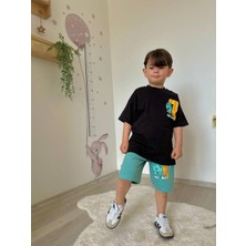 Sacro Kids Hayvan Baskılı  Şort-Tişört Yazlık Erkek Çocuk Takım