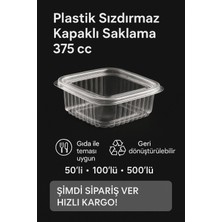 Plastik Sızdırmaz Kapaklı Saklama Kabı - 375 cc