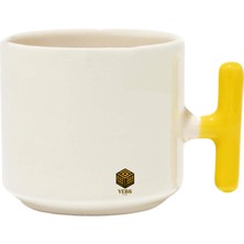 Yebs Design , Incinmişsin Yazı Tasarımlı Kupa Bardak ,Sarı T Kulp Mug, Seramik Bardak , Kişiselleştirilmiş Hediye