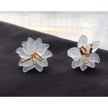 Çiçek Desen Model Çivi Şık Küpe Günlük Kullanıma Uygun