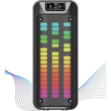 GTS-1852 Taşınabilir Rgb Ledli Bluetooth Hoparlör Usb-Tf Siyah