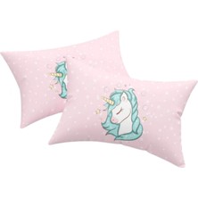 2li Yastık Kılıfı Mystic Unicorn Pembe