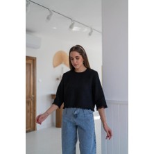 Aruz Moda Beyaz Püskül Detaylı Bluz