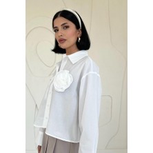 Aruz Moda Pembe Fleto Cepli Poplin Gömlek