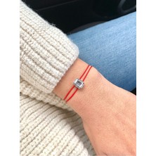 Baget Tektaş Kırmızı Ip Bileklik