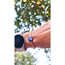 Murano Cam Nazar Boncuklu Altın Renk Bileklik