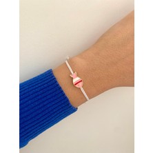 Pembe Balık Beyaz Ip Bileklik
