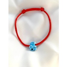 Mavi Seramik Fil Ip Bileklik