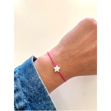 Sedef Yıldız Fuşya Ip Bileklik