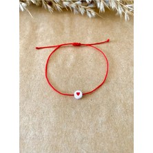 Kırmızı Kalp Bileklik