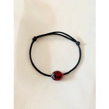 Murano Cam Uğur Böceği Bileklik