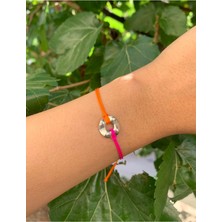 Turuncu Pembe Ip Bileklik