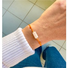 Doğal Ay Taşı Turuncu Olumlama Şans Bileklik