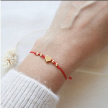 Kırmızı Kalp Bileklik