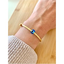 Cam Küp Kare Nazar Boncuklu Ip Bileklik