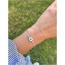 Beyaz Kare Cam Küp Ip Bileklik