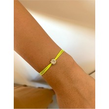 Neon Yeşil Tek Taş Bileklik