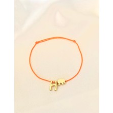 Harfli Turuncu Fil Bileklik