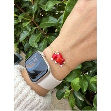 Kırmızı Cam Fil Şans Bereket Bileklik