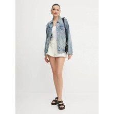 Armani Exchange Yüksek Bel Normal Ekru Kadın Pantolon XW000134