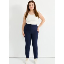 Selen Normal Bel Normal Lacivert Kadın Pantolon 25YSL5395