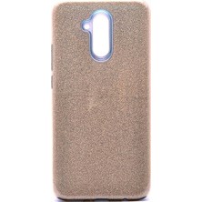Spia Huawei Mate 20 Lite Kılıf Gold Jade Simli Silikon Kapak  Esnek Ince (Huawei Mate 20 Lite, Gold)