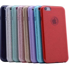 Spia Apple iPhone 7 Plus Kılıf Gold Jade Simli Silikon Kapak  Esnek Ince (Apple iPhone 7 Plus, Gold)