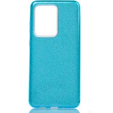 Spia Samsung Galaxy S20 Ultra Kılıf Mavi Jade Simli Silikon Kapak  Esnek Ince (Samsung Galaxy S20 Ultra, Mavi)