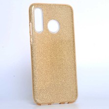 Spia Huawei P30 Lite Kılıf Gold Jade Simli Silikon Kapak  Esnek Ince (Huawei P30 Lite, Gold)