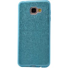 Spia Samsung Galaxy A7 2016 Kılıf Mavi Jade Simli Silikon Kapak  Esnek Ince (Samsung Galaxy A7 2016, Mavi)
