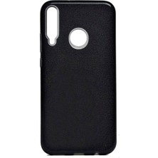 Spia Huawei P40 Lite E Kılıf Siyah Jade Simli Silikon Kapak  Esnek Ince (Huawei P40 Lite E, Siyah)