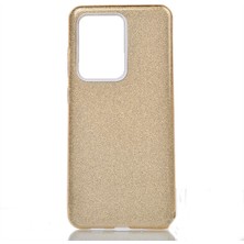 Spia Samsung Galaxy S20 Ultra Kılıf Gold Jade Simli Silikon Kapak  Esnek Ince (Samsung Galaxy S20 Ultra, Gold)
