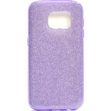 Spia Samsung Galaxy S7 Kılıf Mor Jade Simli Silikon Kapak  Esnek Ince (Samsung Galaxy S7, Mor)