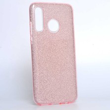 Spia Huawei P30 Lite Kılıf Pembe Jade Simli Silikon Kapak  Esnek Ince (Huawei P30 Lite, Pembe)