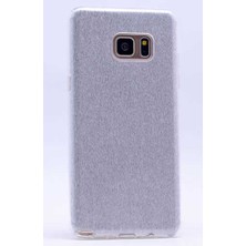 Spia Samsung Galaxy S7 Kılıf Gümüş Jade Simli Silikon Kapak  Esnek Ince (Samsung Galaxy S7, Gümüş)