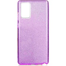 Spia Samsung Galaxy Note 20 Kılıf Mor Jade Simli Silikon Kapak  Esnek Ince (Samsung Galaxy Note 20, Mor)